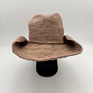 NWT Flora Bella Mazzy Burl Cowboy Straw Hat Revolve